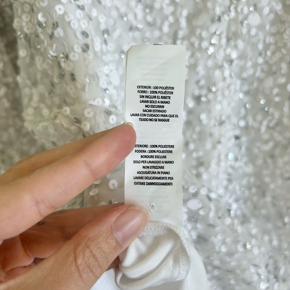 NastyGal Balloon Sleeve Sequin Embellished Mini Dress - Picture 6 of 8
